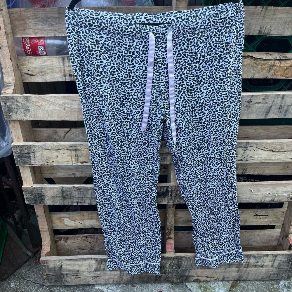 Victoria's Secret Animal Print Pants with Pink Accents